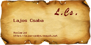 Lajos Csaba névjegykártya